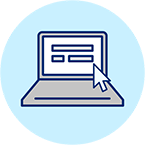 Illustration af computer og pil