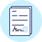 Illustration af underskrift på dokument